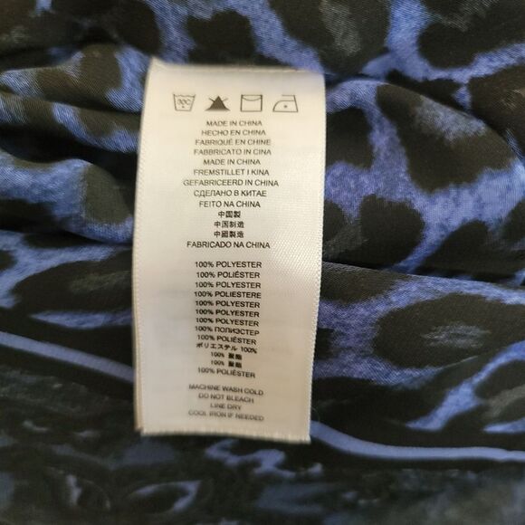 MICHAEL Michael Kors Blue Animal Print Blouse S/M - Picture 4 of 4